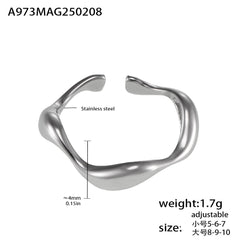 Sculptural Curved Open Ring