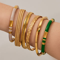 Gold-Tone Geometric Open Cuff Designs