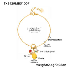 18K Gold-Plated Lemon Charm Jewelry