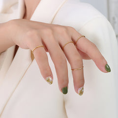 Slim Polished Stacking Band Ring
