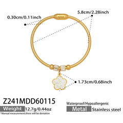 Charm-Accent Flexible Cuff Bracelets