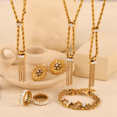 Geometric Chain & Tassel Jewelry