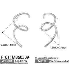 18K Gold-Plated Sculptural Spiral Earrings