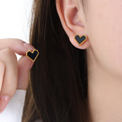 18K Gold-Plated Heart Shell and Acrylic Jewelry