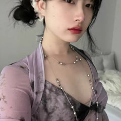 Nicolette Pearl Stardust Choker Necklace No. 030075