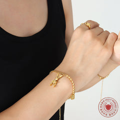 Mechanical Rabbit Charm Bracelet