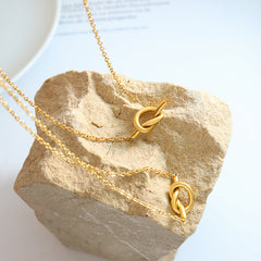Knotted Heart Pendant Necklace