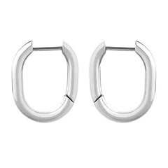 18K Gold-Plated & Silver-Tone Rounded U-Hoops