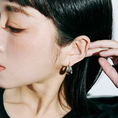 Nadine Vintage-Inspired Teardrop Huggie Earrings