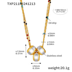 LOVE Accent Layered Bead Necklace