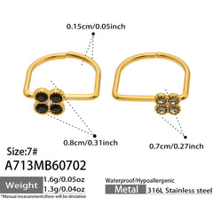 Color Cubic Zirconia Double Flower Ring