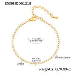 Cubic Zirconia Accent Chain Bracelet