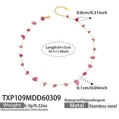 Natural Stone Accent Necklace or Bracelet