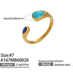 Enamel and Cubic Zirconia Open Ring Designs