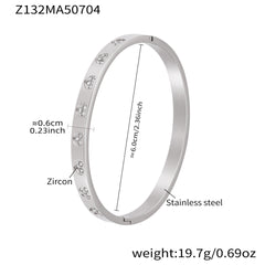 Roman Numeral and Cubic Zirconia Bangle Designs