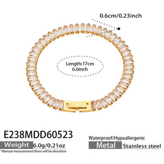 Colorful Cubic Zirconia Tennis Bracelet & Necklace
