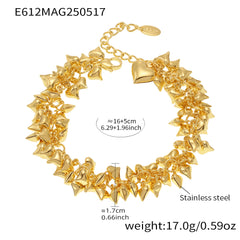 Heart Charm Link Bracelet
