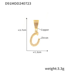 18K Gold-Plated Script Initial Charm Pendant