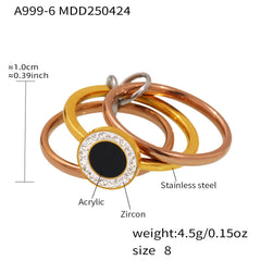 Cubic Zirconia Multi-Line Ring Designs