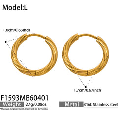 Twisted Rope Hoop Earrings