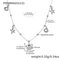 Ocean Charm Layered Chain Necklace