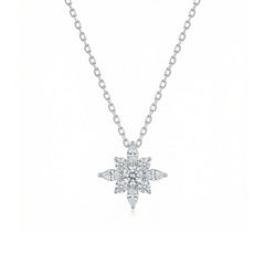 Nicolette Vintage-Inspired Pavé Snowflake Necklace