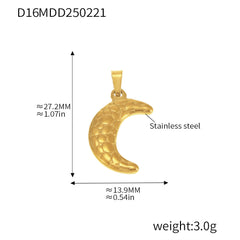 Gold-Tone Ocean & Symbol Stainless Steel Pendants