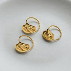 Sculptural Teardrop Open Ring