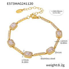 Geometric Cubic Zirconia Bracelet Designs