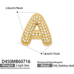 18K Gold-Plated Initial Charms and Chain Designs