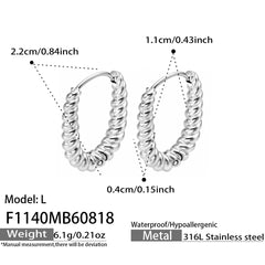 Twisted Rope Hoop Earrings