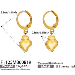 Gold-Tone Pepper, Starfish & Heart Charm Earrings