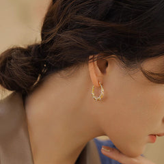 Nadine Vintage-Inspired Pavé Twisted Stud Earrings