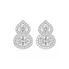 Nicolette Vintage-Inspired Pavé Gourd Stud Earrings