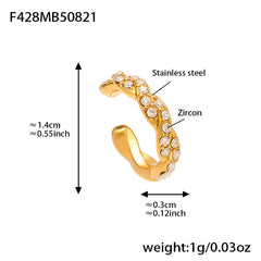 Cubic Zirconia Layered Ear Cuffs — Single
