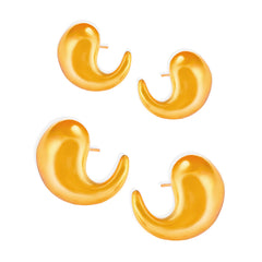 Sculptural Comma Stud Earring Designs