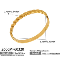 Sculptural Smooth or Twisted Cuff Bracelet