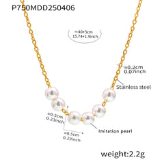 18K Gold-Plated Shell Pearl-Look Necklace Designs