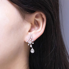 Camille Pavé Teardrop Stud Earrings No. 491131