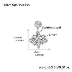 18K Gold-Plated Cubic Zirconia Charms and Chain Designs