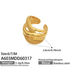 Sculptural Layered Openwork Ring