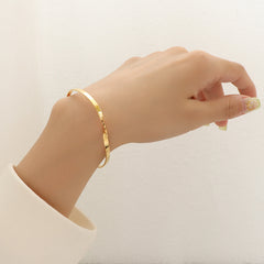 Twisted Line Open Cuff Bracelet