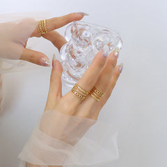 Layered Geometric Open Ring