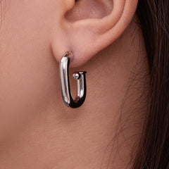 18K Gold-Plated Hollow U-Hoop Copper Earrings