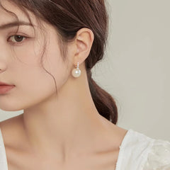 Marielle Vintage-Inspired Pearl Pavé Stud Earrings