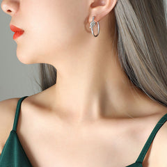 18K Gold-Plated Knot Hoop Earrings