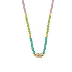 Multicolor Bead Pendant Necklace