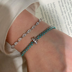 Nadine Dainty Grape Bangle Bracelet