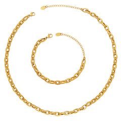 Bold Oval Link Necklace or Bracelet