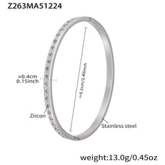 18K Gold-Plated Cubic Zirconia Bangle Designs